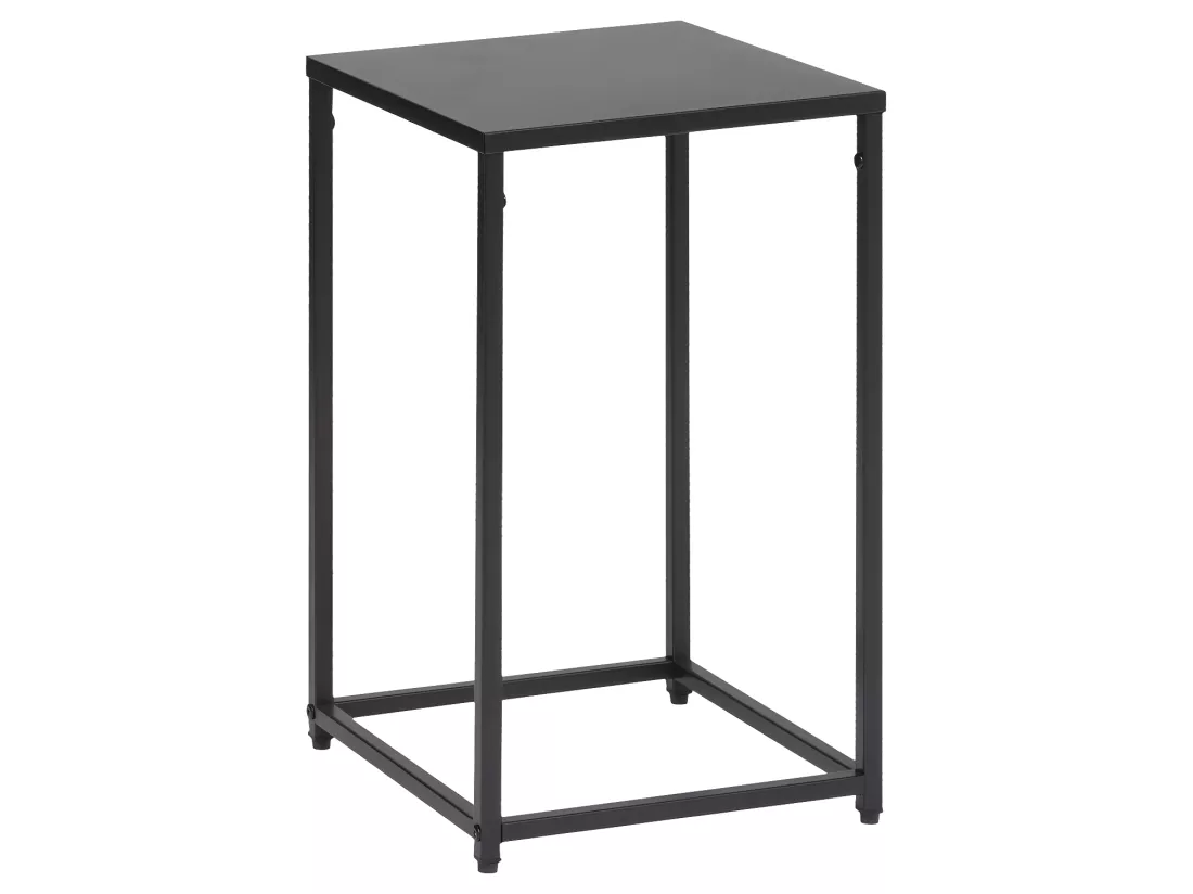 Lot de 2 Tables d'appoint , Bout de canapé ou Sellettes en Métal Noir