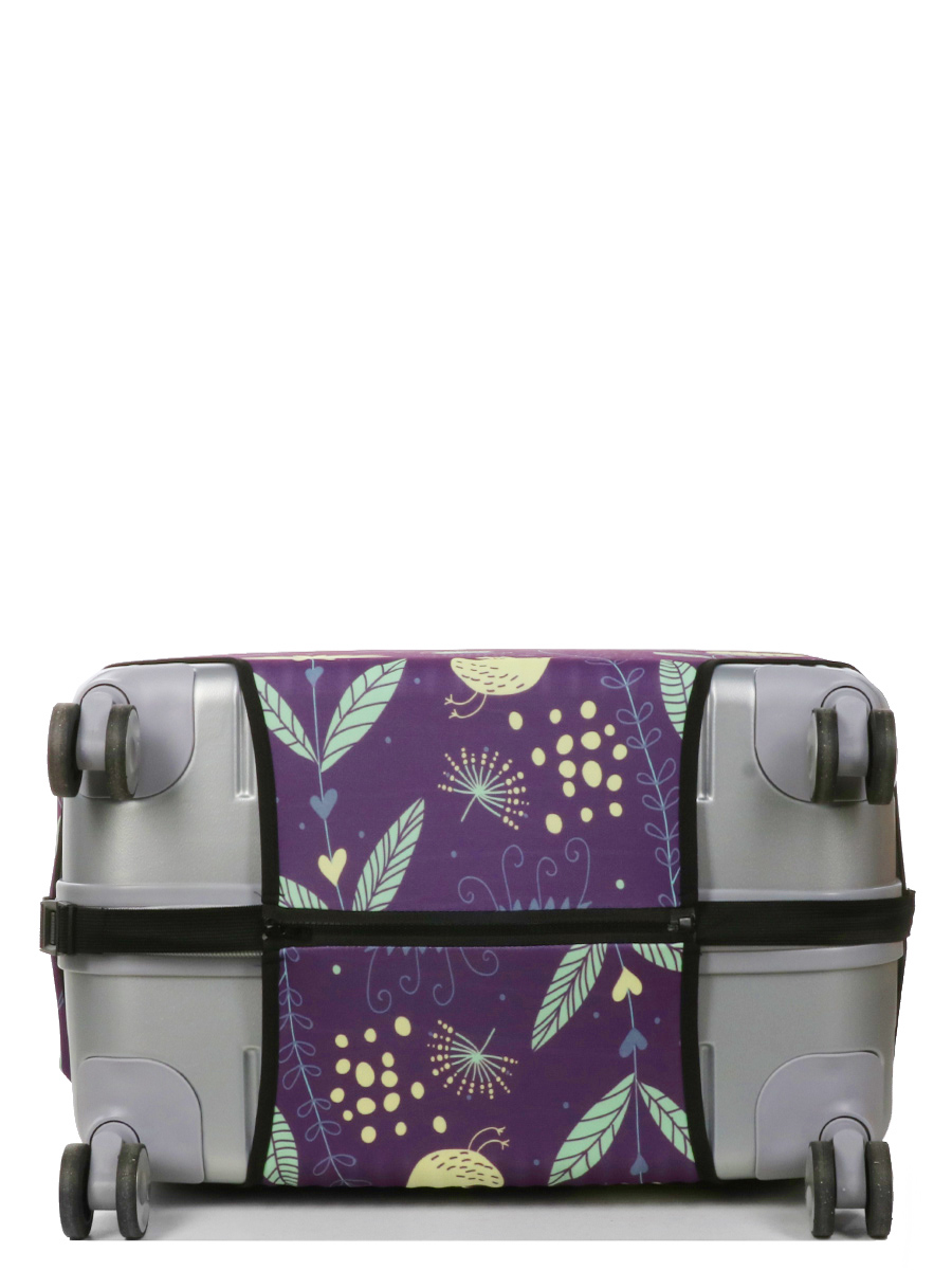 Housse de valise Periea Purple with Yellow Birds L