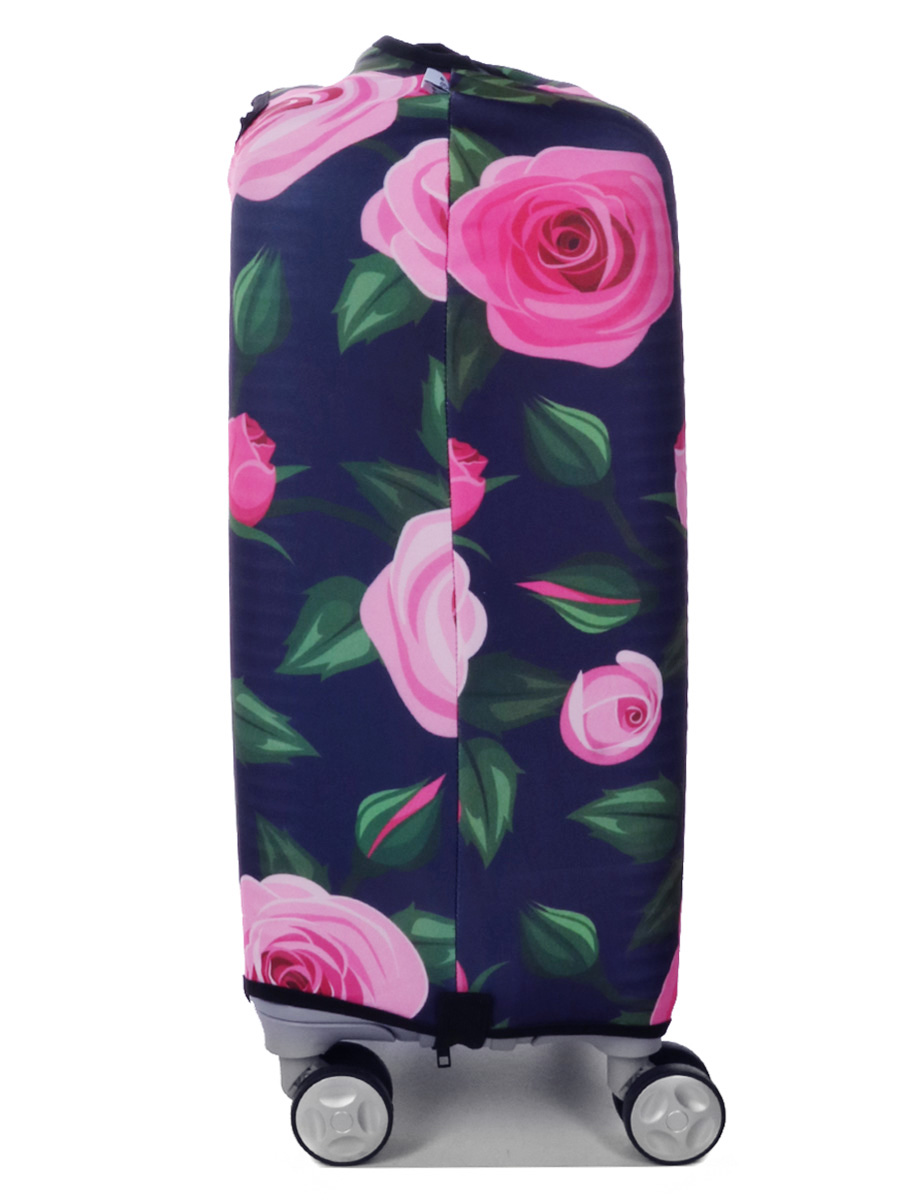 Housse de valise Periea Purple with Pink Roses S
