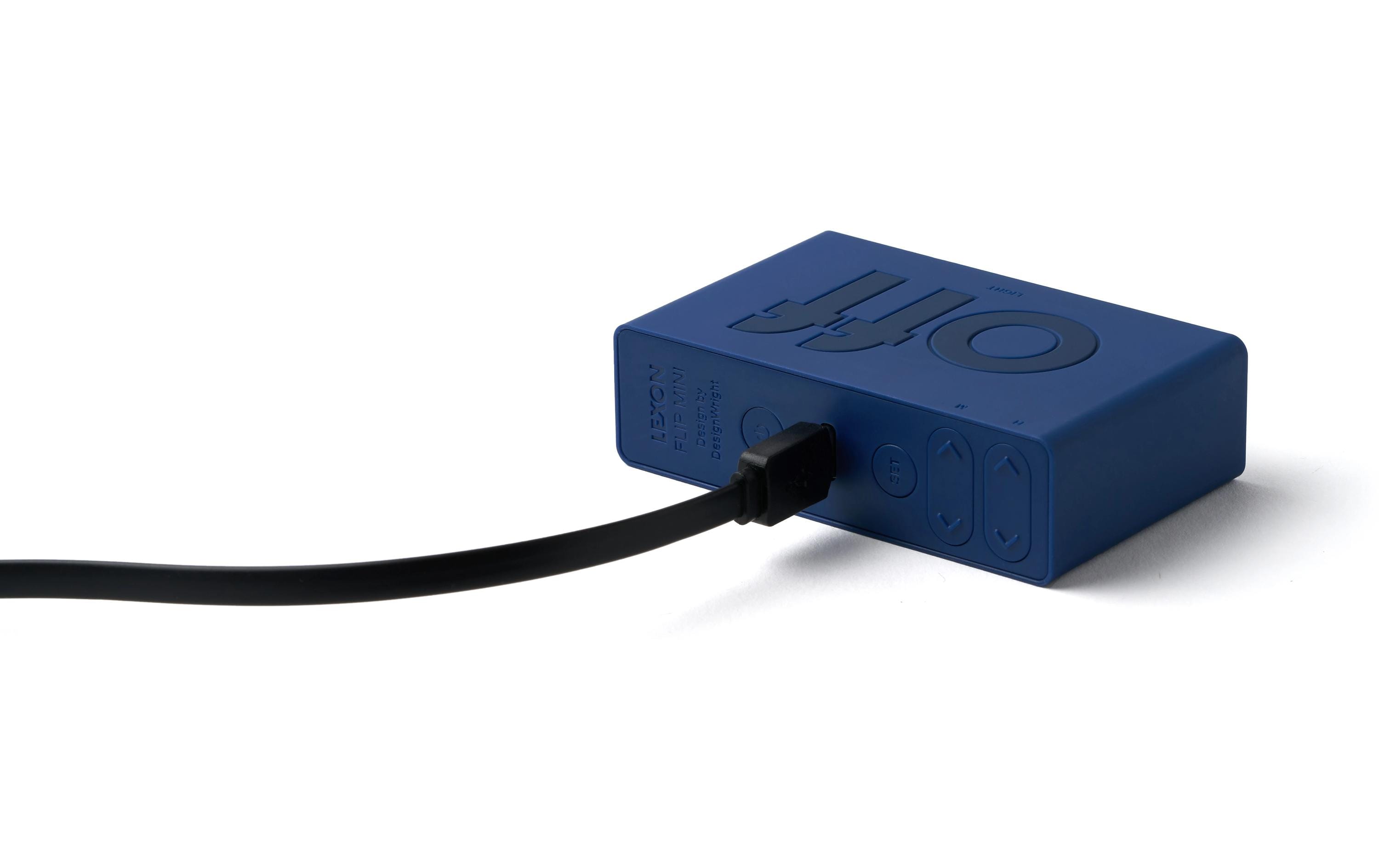 Digitalwecker Flip Mini DunkelblauMini LCD-Wecker mit Umkehrfunktion (On/Off)