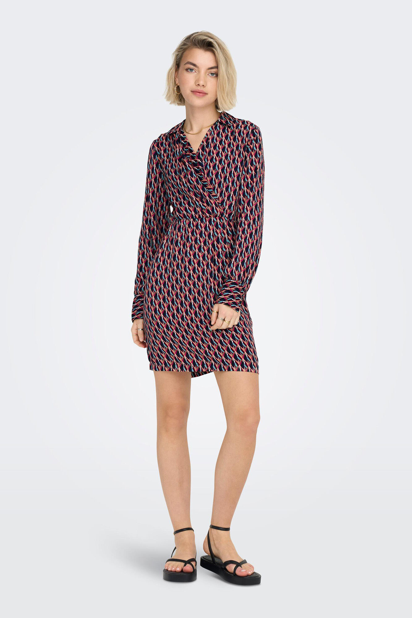 Vestido camisa de cetim