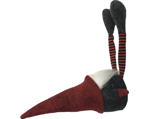 Decoratief figuur Lafiora Kabouter zittend H 40 cm rood