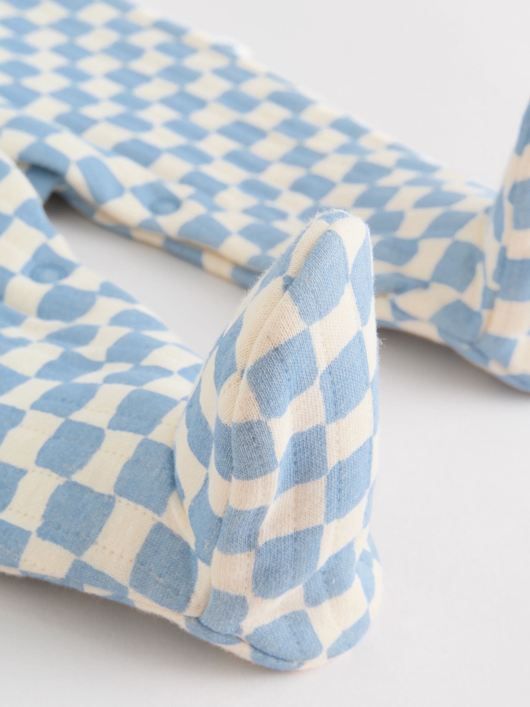 Blauw - 2 Doorgestikte babypyjama's