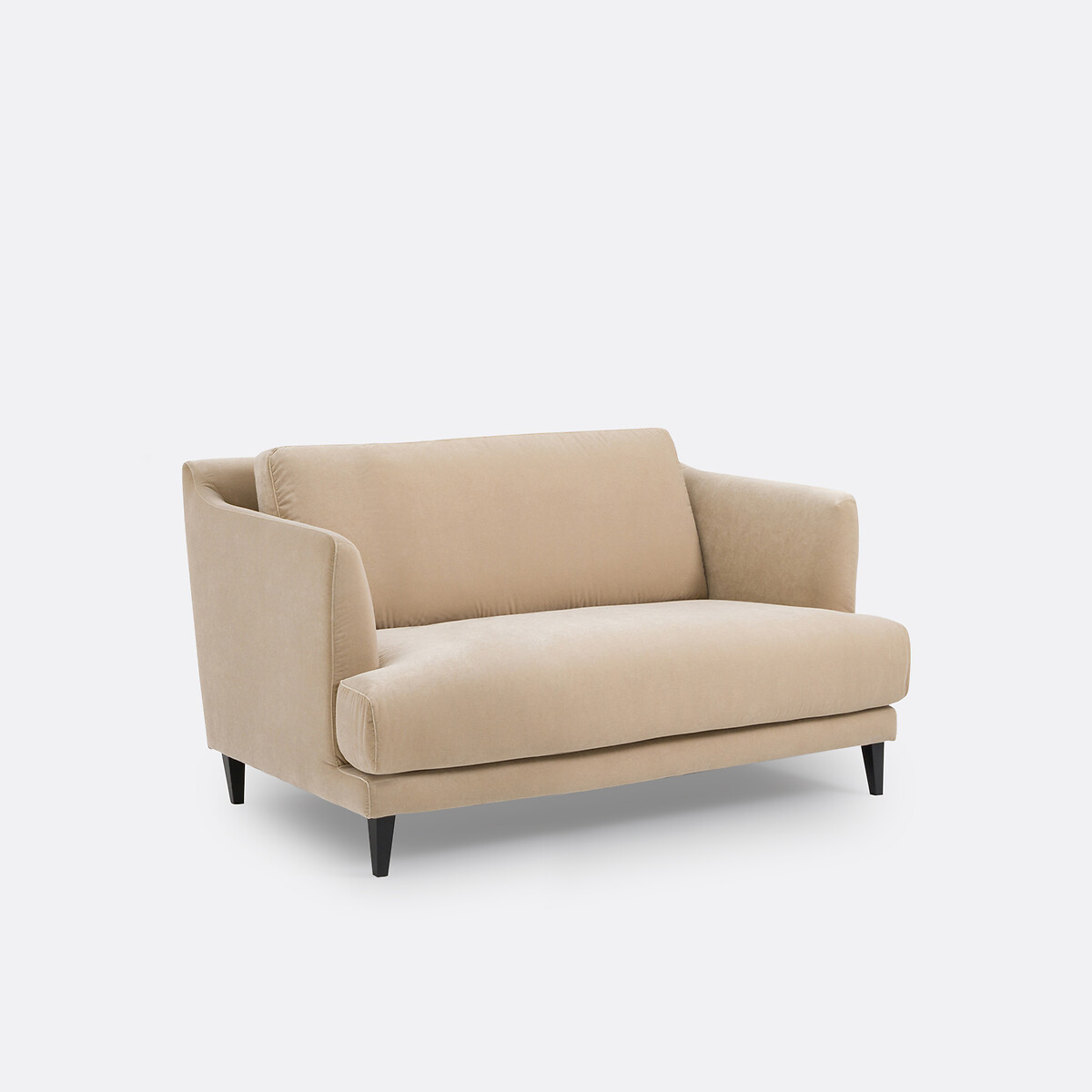 LA REDOUTE INTERIEURS<br>Sofá compacto de 2 lugares, veludo, Monza