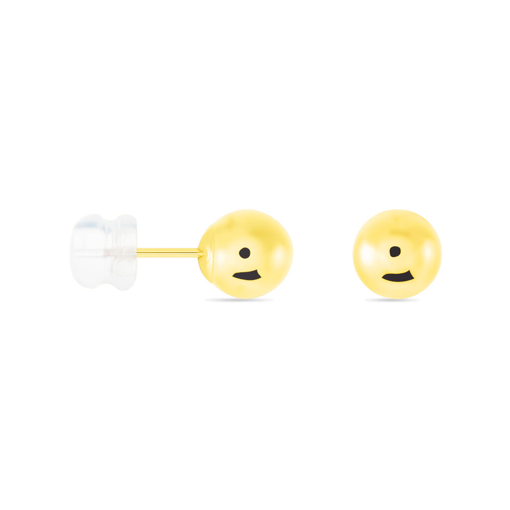Boucles D'oreilles Puces Fidelia Boule Or Jaune