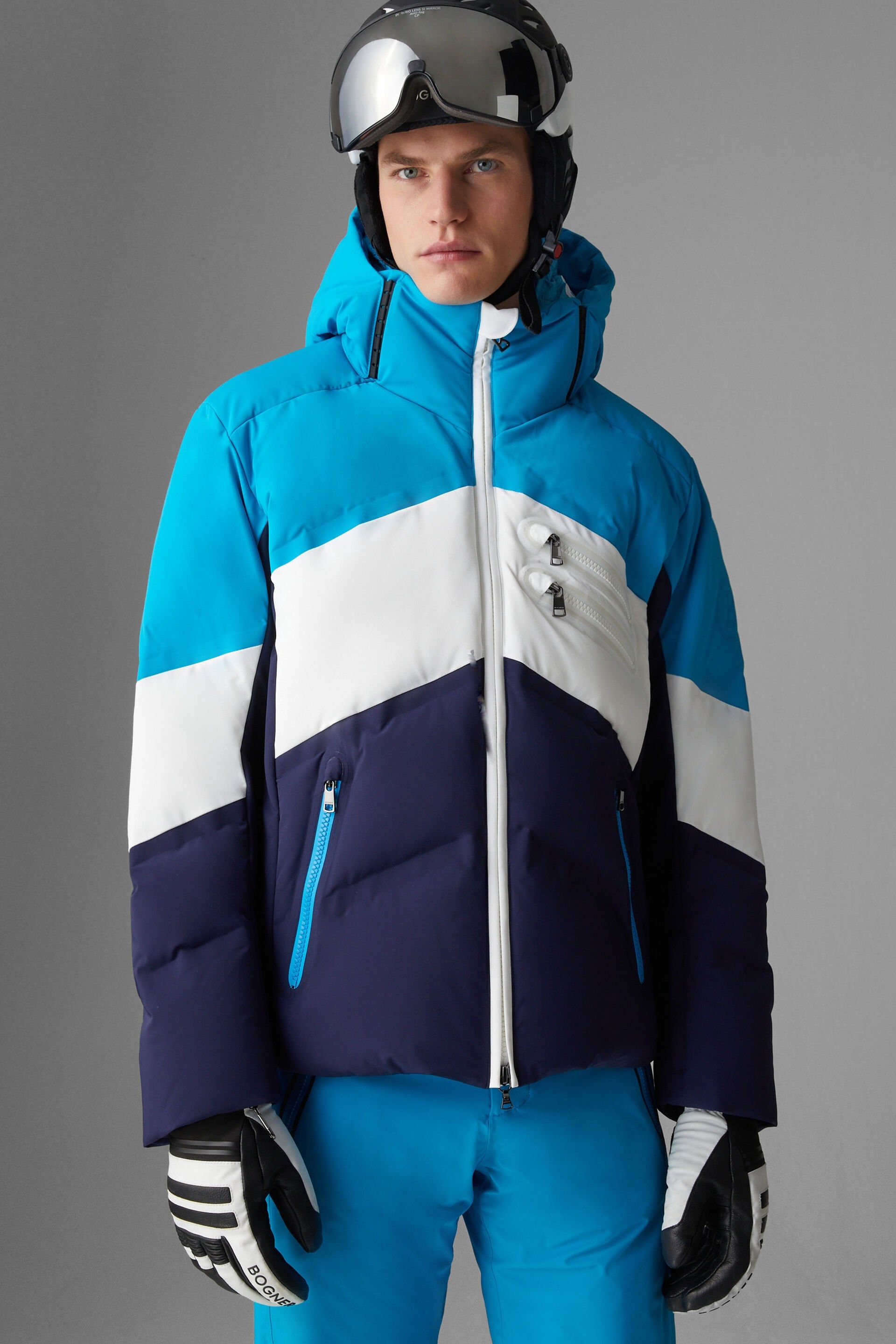Amon Ski Jacket Herre 456/Blue/White