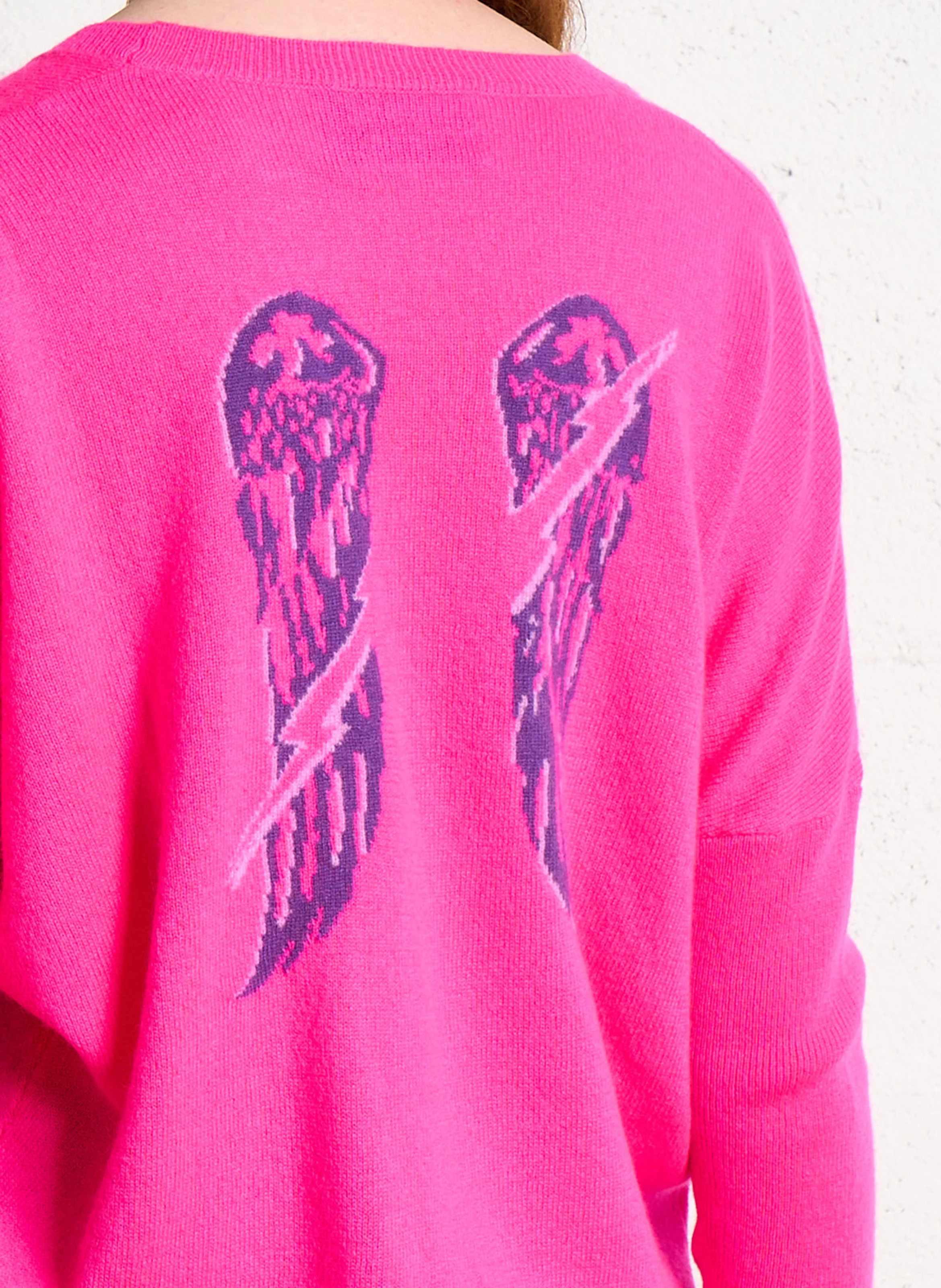 APOLONIA - Pull col rond en laine et en cachemire mélangée | Rose