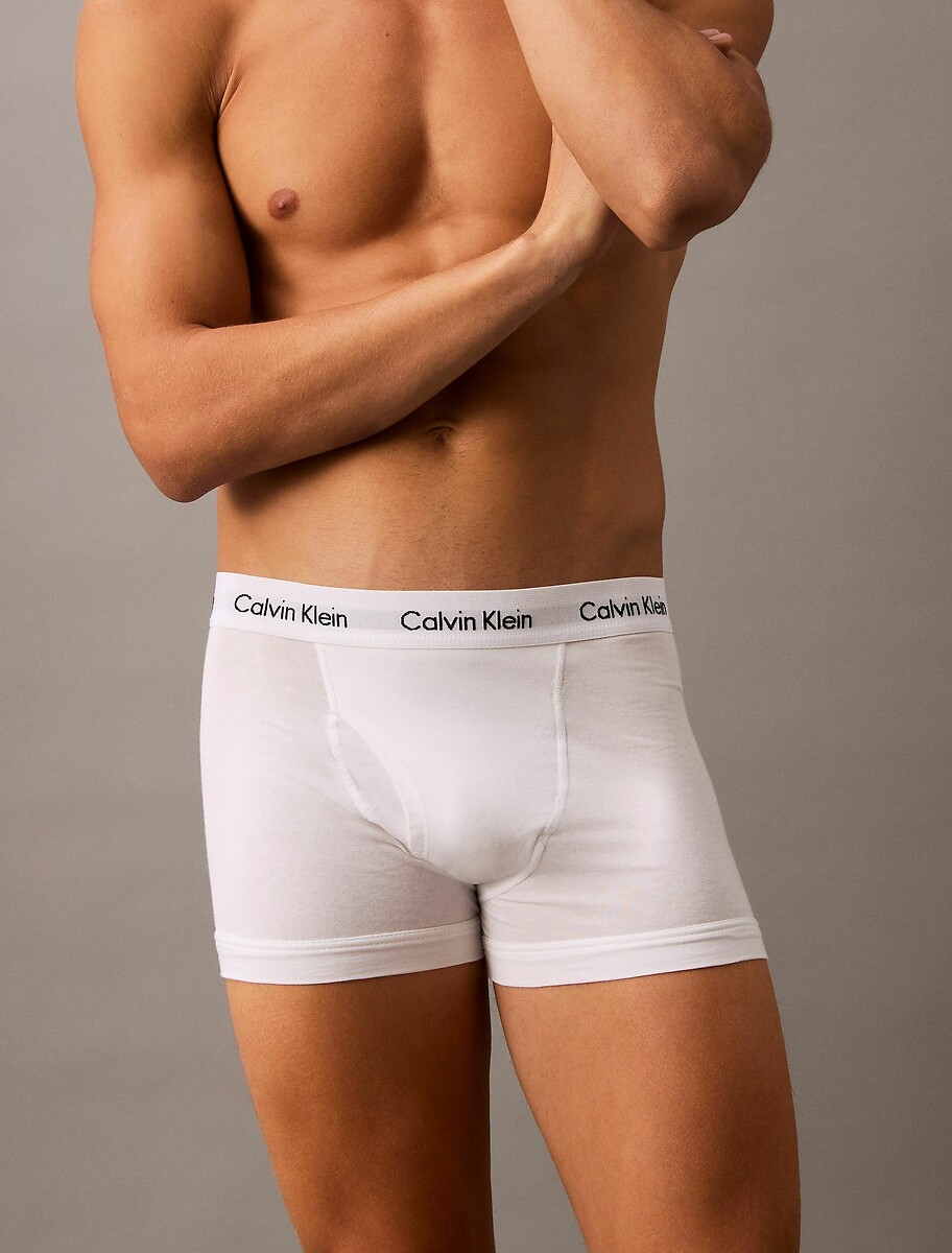 CALVIN KLEIN CUIDADOS ÍNTIMOS<br>Conjunto de 3 cuecas boxer de algodão elástico
