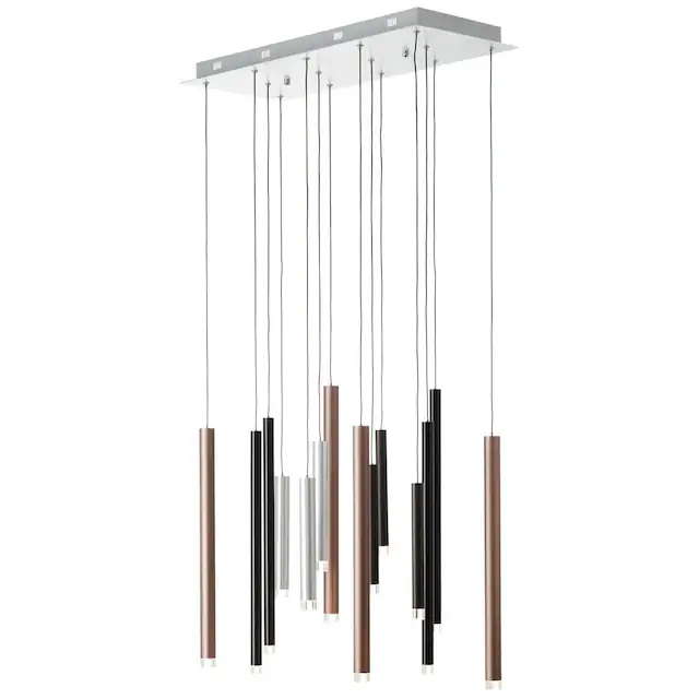 Brilliant Pendelleuchte »Cembalo« LED-Modul 1 Stk. Warmweiss LED Hängelampe 14flg braun/Kaffee