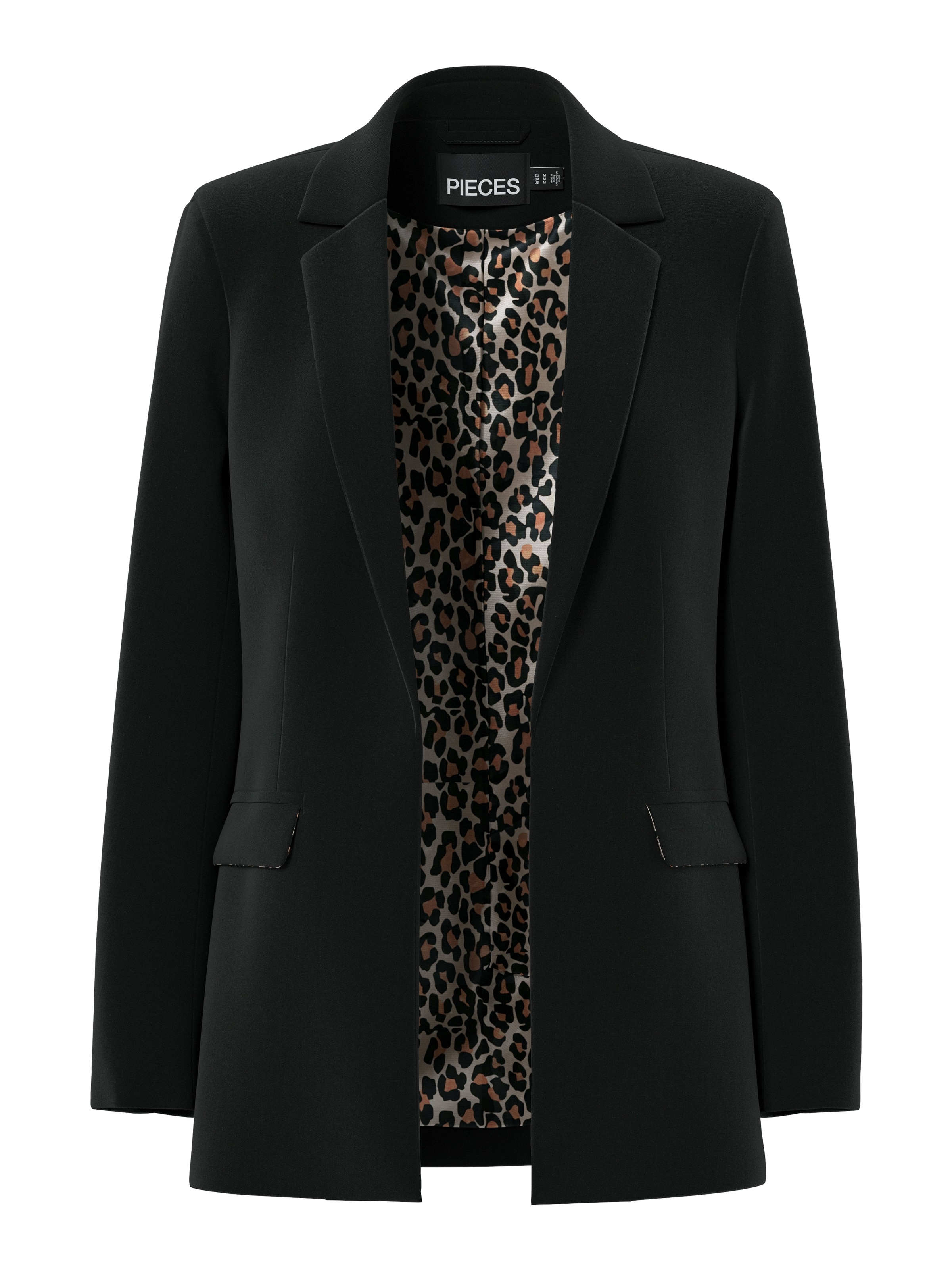 pieces Longblazer »PCBOZZY LS DETAIL BLAZER NOOS BC«, mit Leo Futter