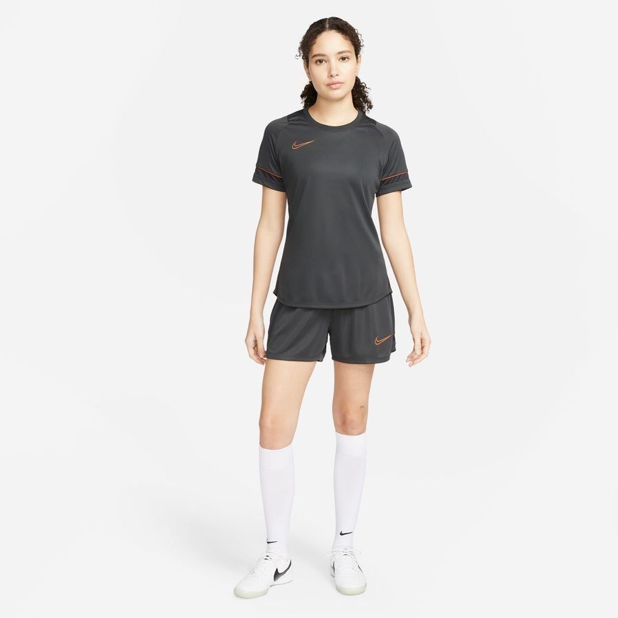 Nike Short d'Entraînement Dri-FIT Academy - Gris/Orange Femme