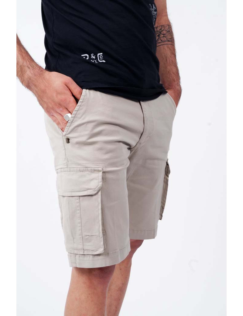 RECYCLED ART WORLD SHORT PILOT CARGO BEIGE