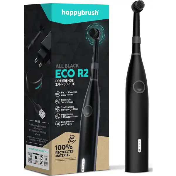 Rotierende elektrische Zahnbürste ECO R2 all black