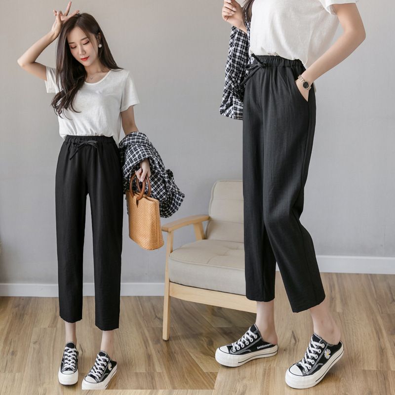 Happo - Broek met trekkoordtaille en taps toelopende pijpen