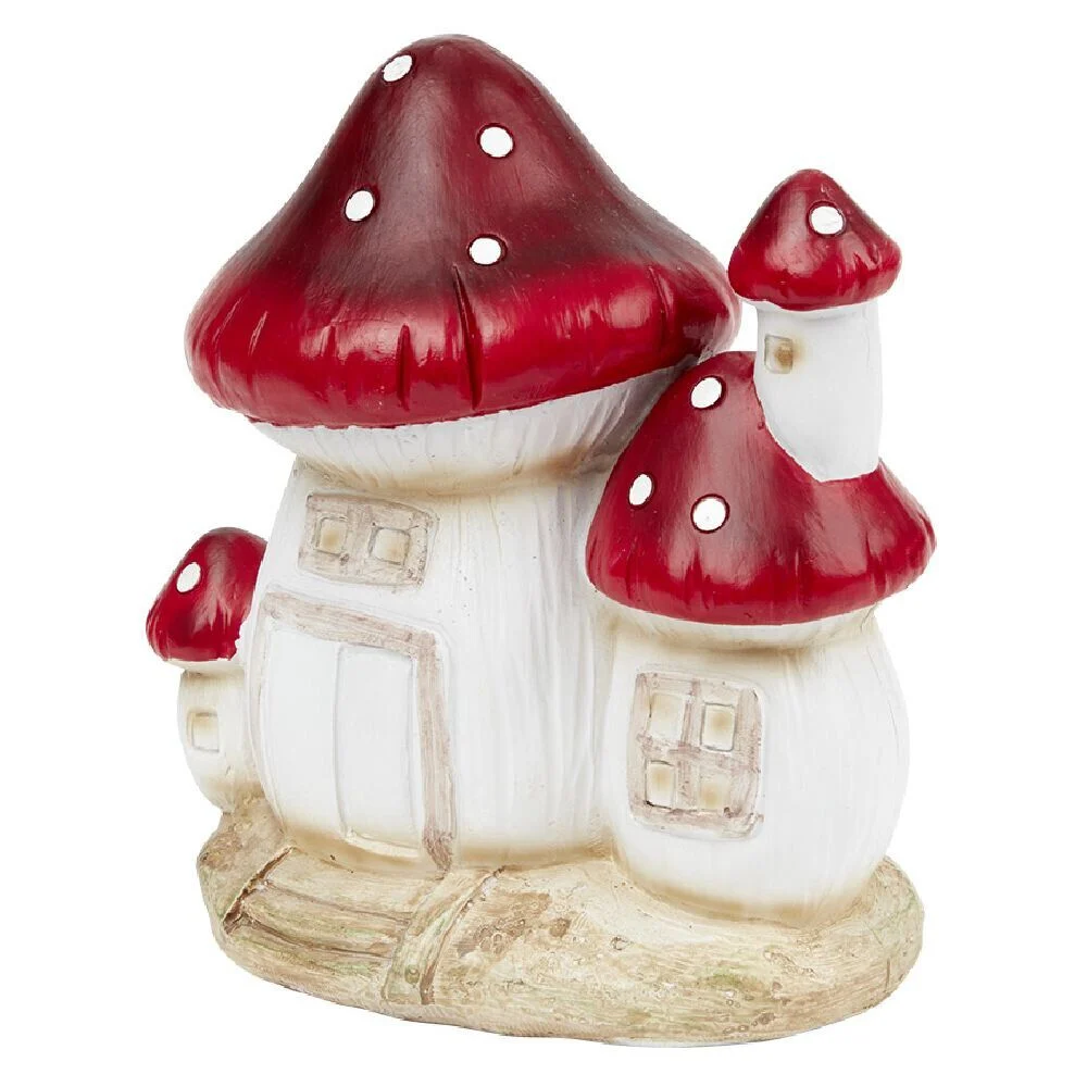 Mini statue déco champignon polyrésine