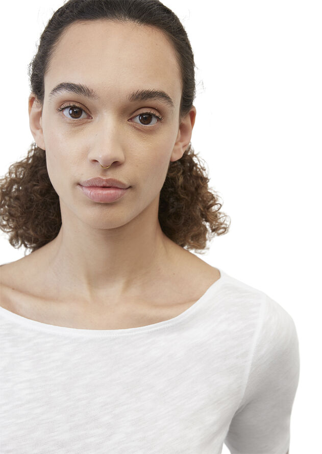 Marc O’Polo T-shirt, short-sleeve, boat-neck White