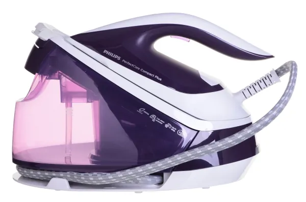 Philips PerfectCare Compact Plus GC7933 - Dampstrygejern med automatisk afbrydelse - såleplade: SteamGlide Plus - 2400 W - magisk lilla