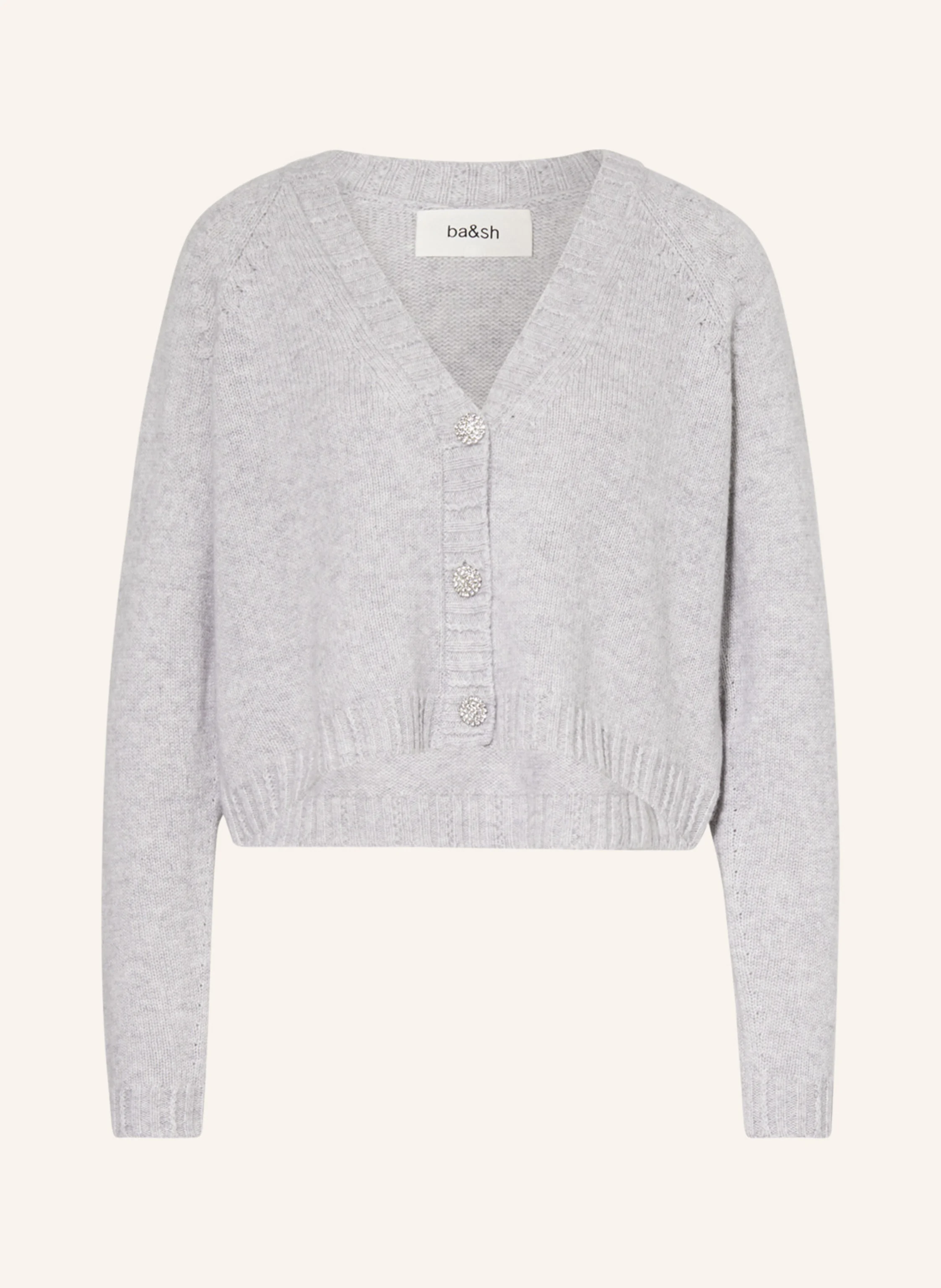 ba&sh Strickjacke CLAPAM aus Cashmere mit Schmucksteinen