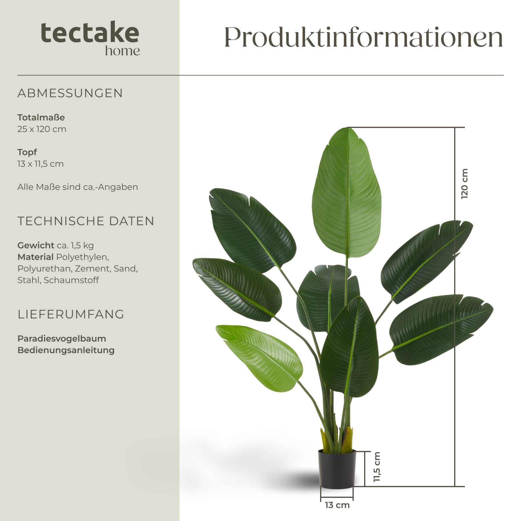 Künstlicher Paradiesvogelbaum Tropic