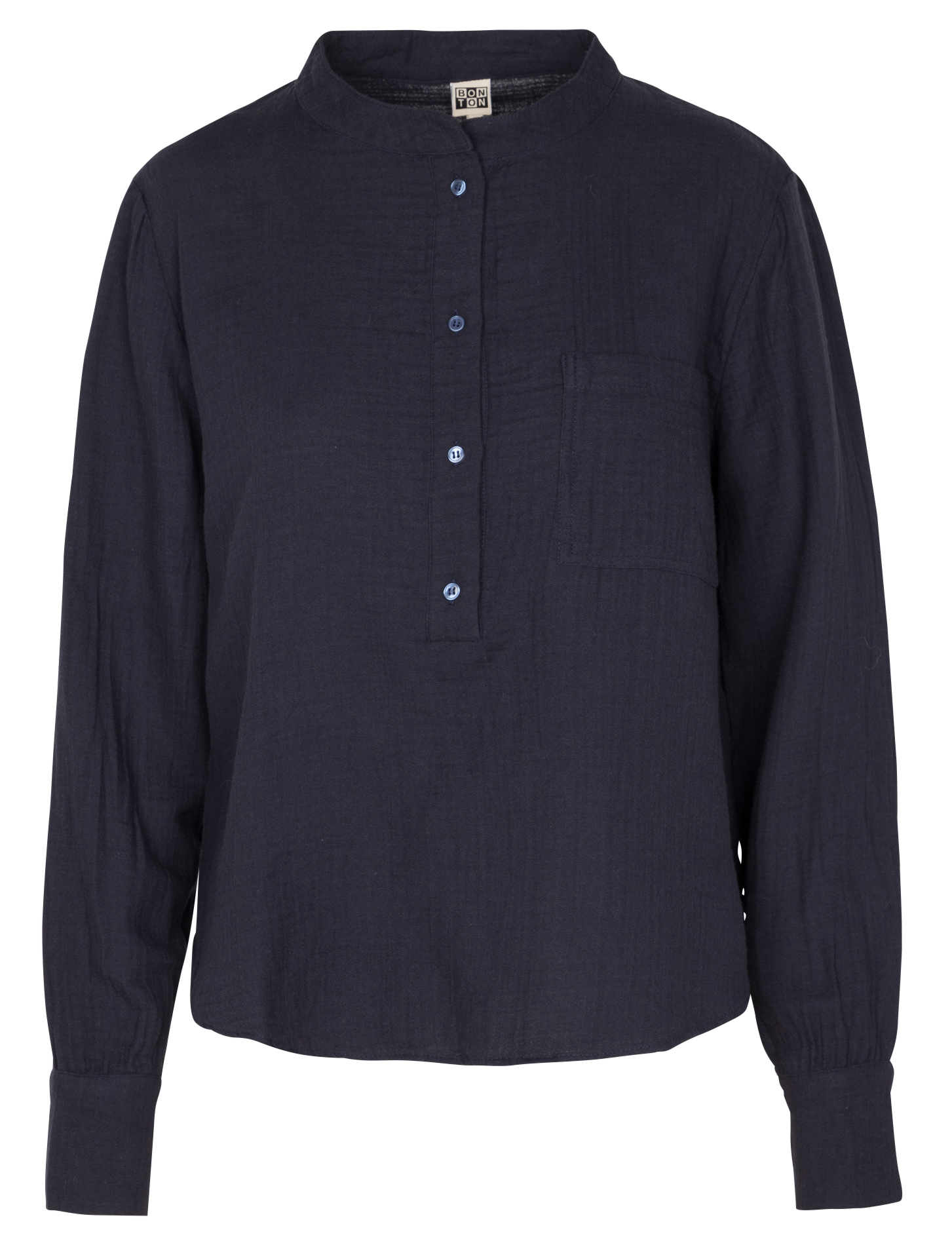 Blouse en coton biologique | Bleu