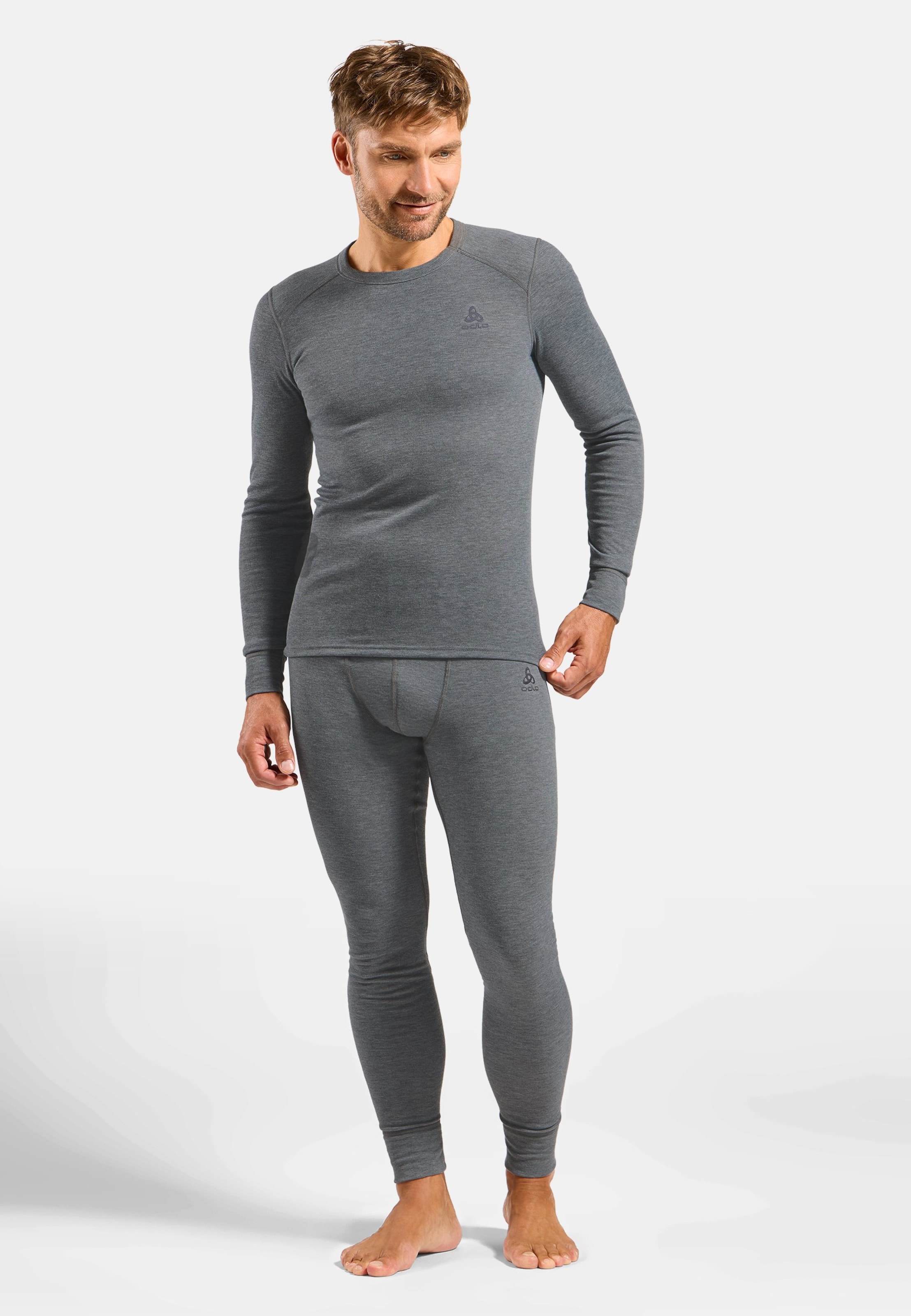 Active Warm Base Layer Tights in odlo steel grey melange
