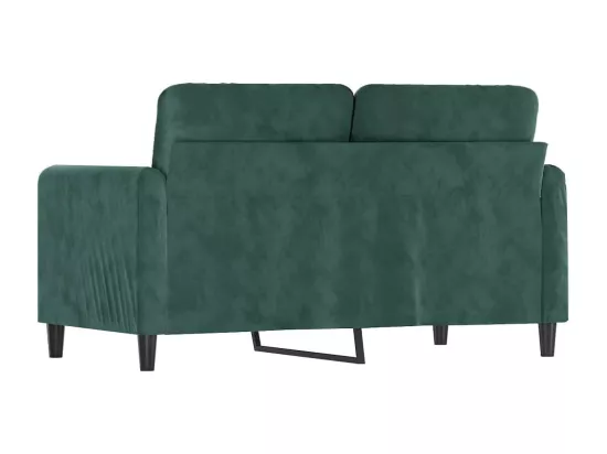 Canapé à 2 places Vert foncé 120 cm Velours