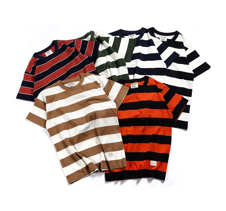 OKONKWO - Gestreept T-shirt met korte mouwen