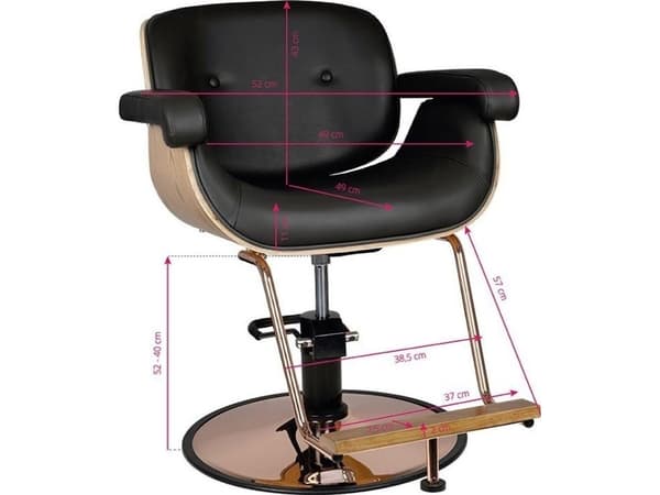 Activeshop Gabbiano hairdressing chair Wenecja black