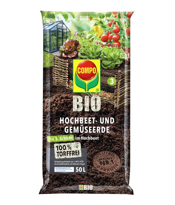 COMPO BIO Hochbeet- und Gemüseerde, torffrei,