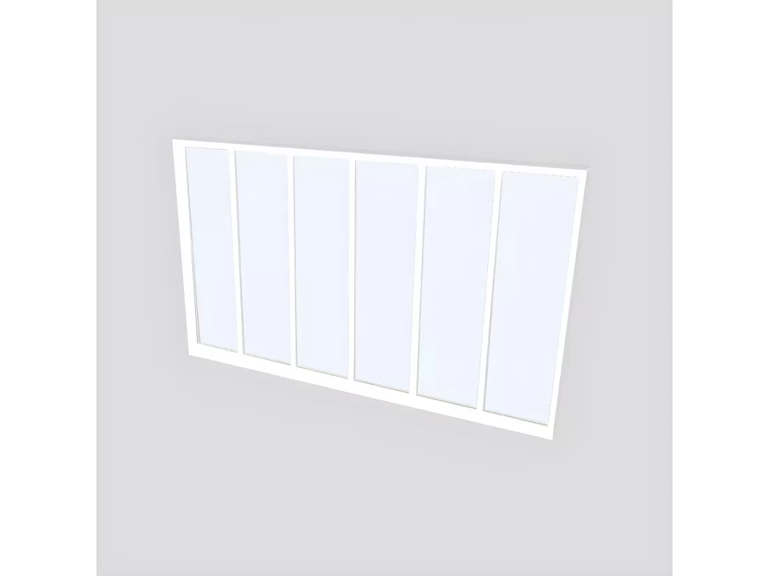 Verrière d'angle atelier en aluminium thermolaqué - L180 x L60 x H130 cm - Blanc - BAYVIEW