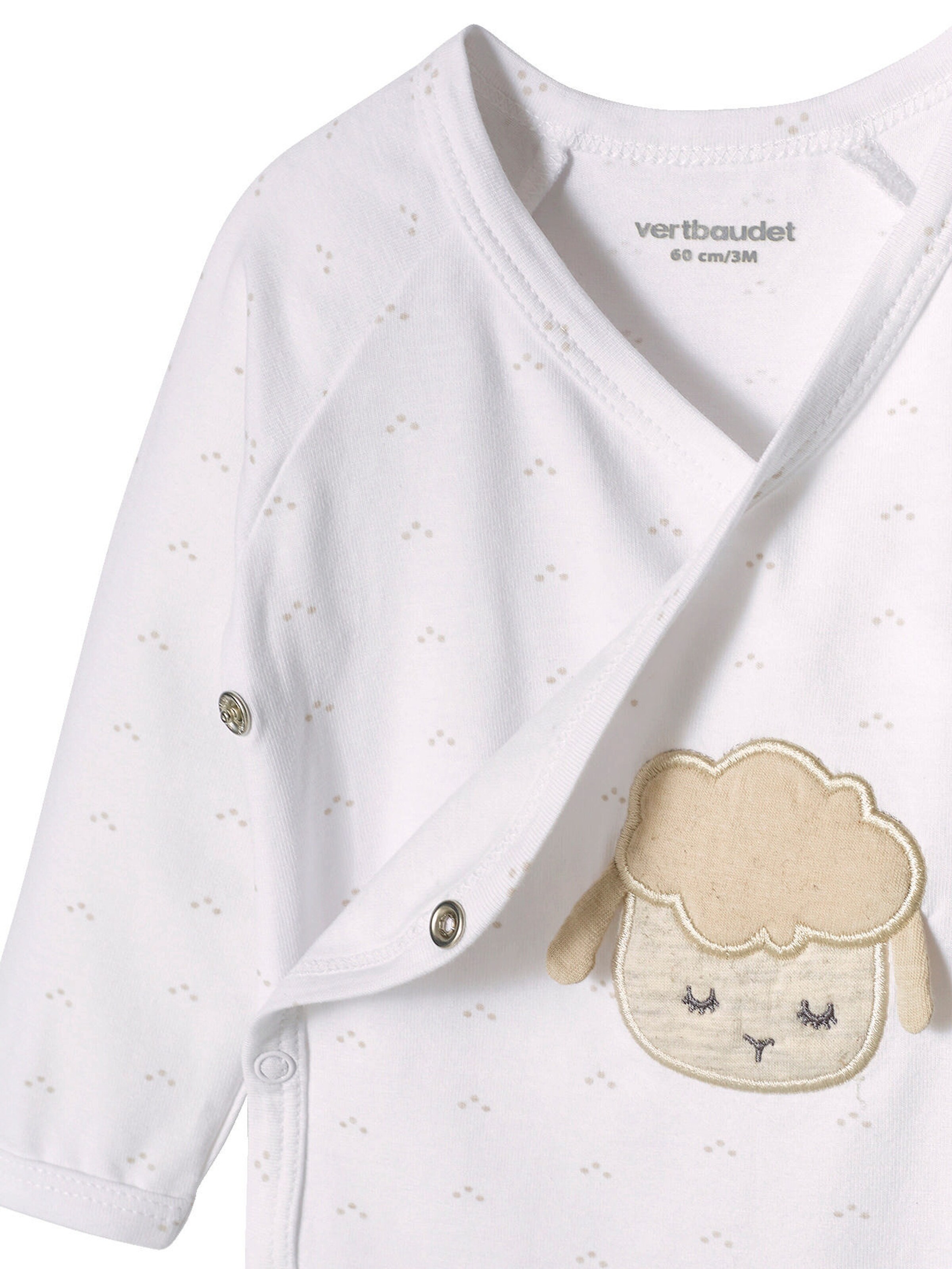 Vertbaudet Neugeborenen-Set: Strickjacke, Hose & Body beige meliert
