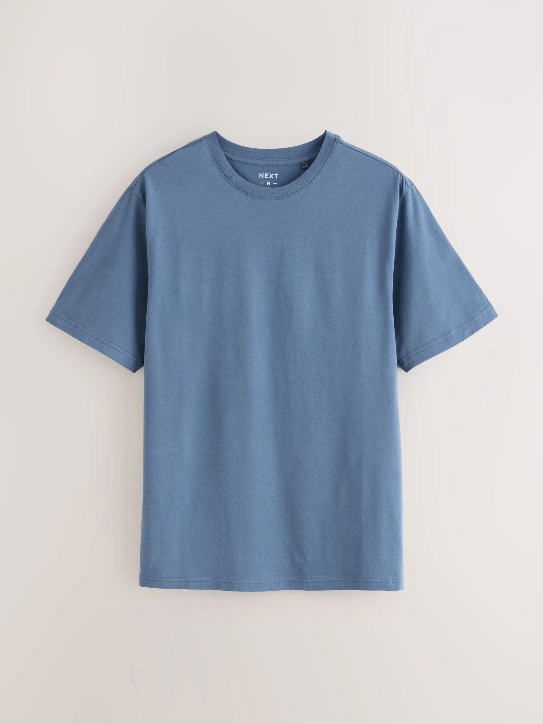 Blauw - Normale Pasvorm - Essential katoenen T-shirts verpakking van 6