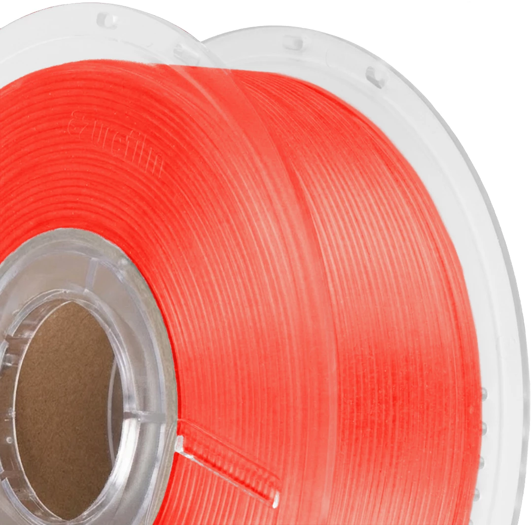 AzureFilm  PLA Red Transparent, 1,75 mm / 1000 g    Hochwertiger Druck mit guten mechanischen Eigenschaften