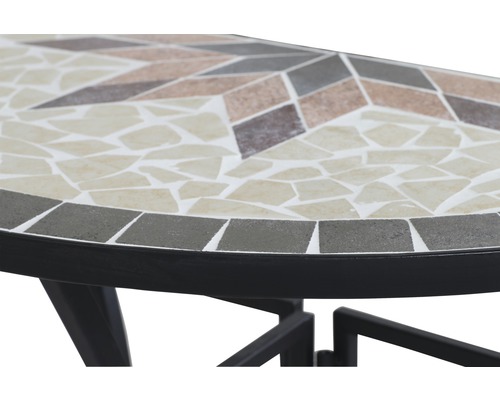 Siena Garden Stella bijzettafel, staal, 69x35x71 cm, mozaïek