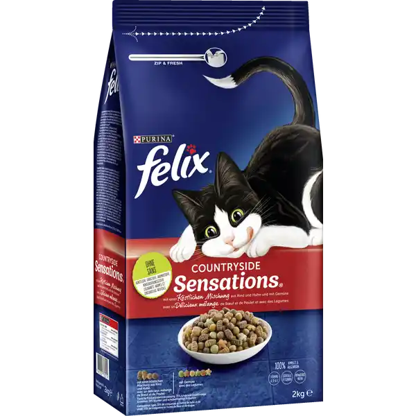 Countryside Sensations® mit einer köstlichen Mischung aus Rind und Huhn und mit Gemüse Katzen