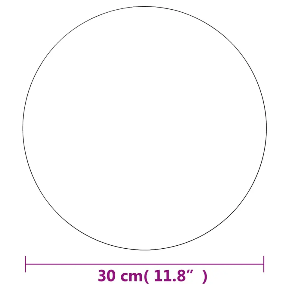 vidaXL - Spiegel - Zilver - Glas - Φ 30 cm