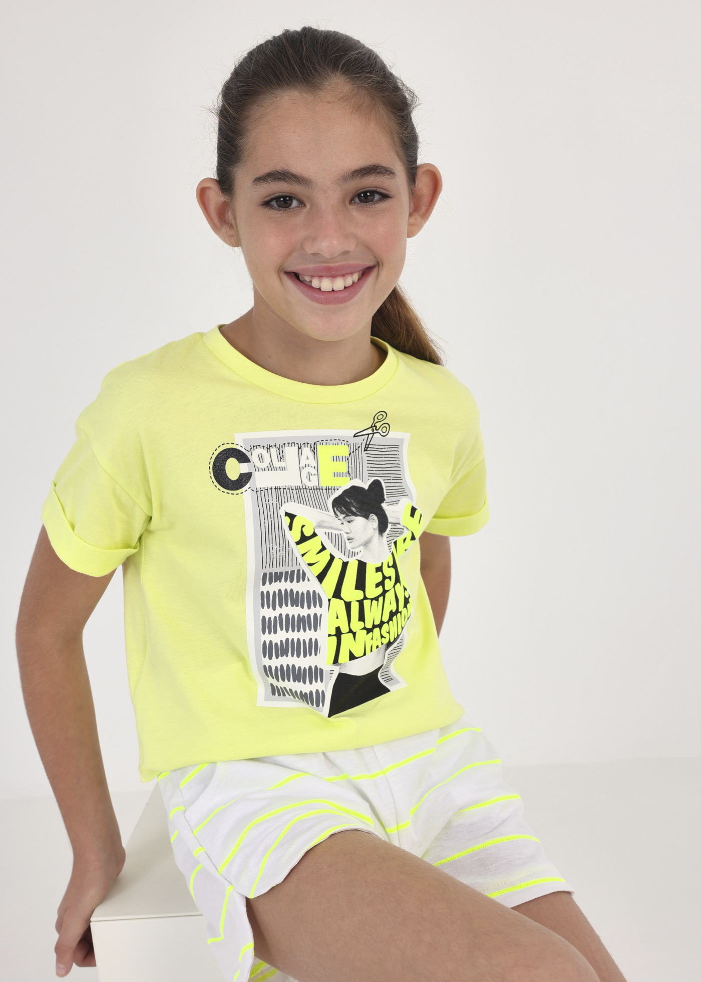 Calções estampados para meninas