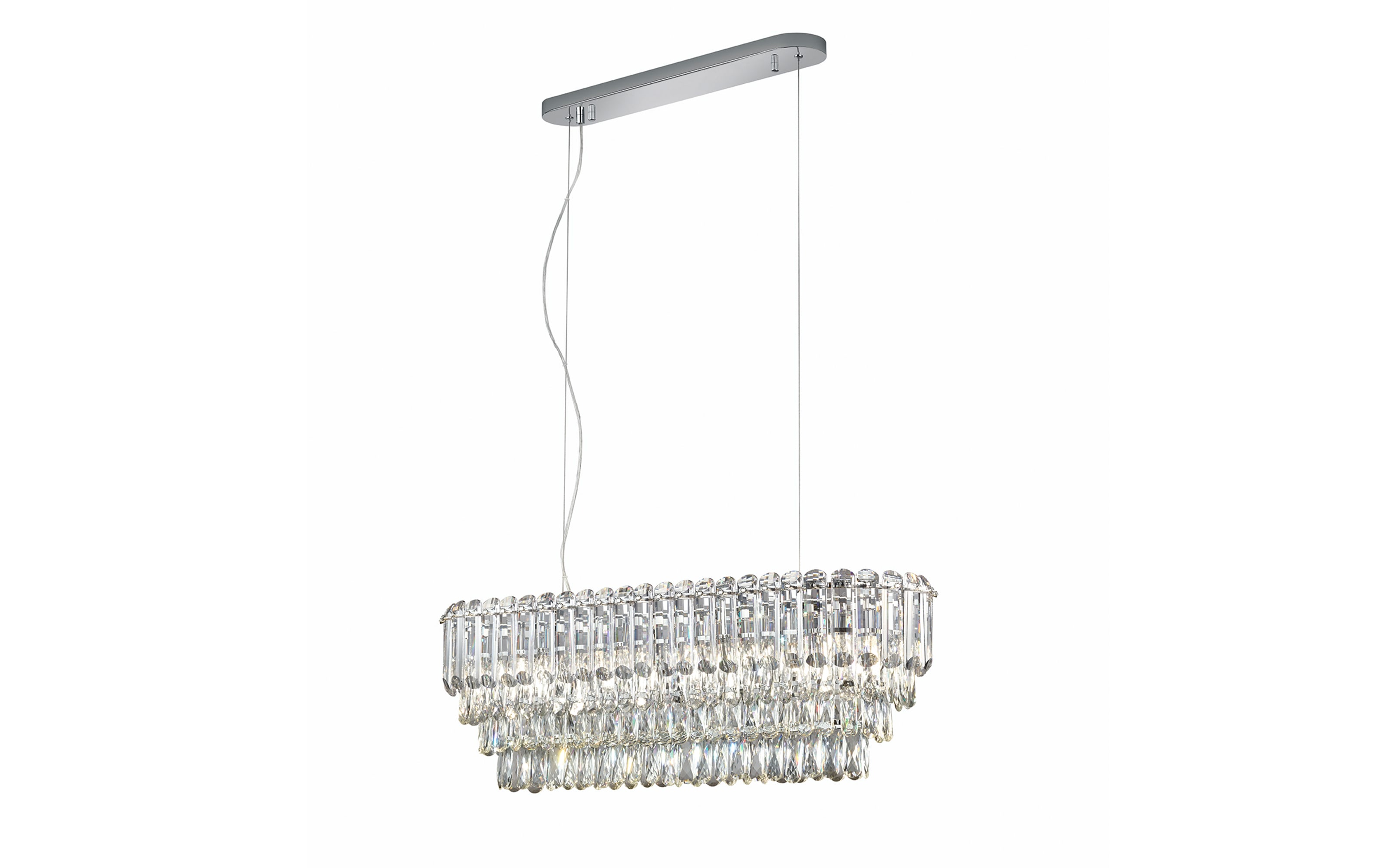 Pendelleuchte Malizia, klar, 96 cm
