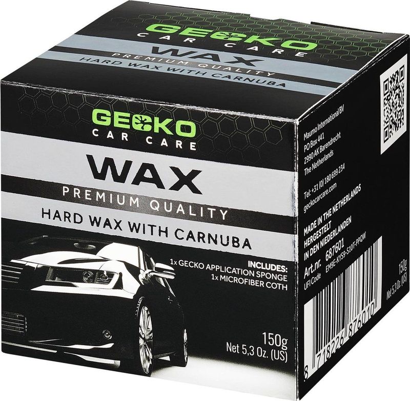 Gecko - Hard Wax - 150ml - Carnaubawas - Langdurige Glans
