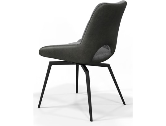 CONCEPT1 - Chaise Lot de 2C. Victoria pivotante gris anthracite