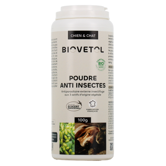 Biovetol Poudre Anti-Insectes Bio Chien & Chat