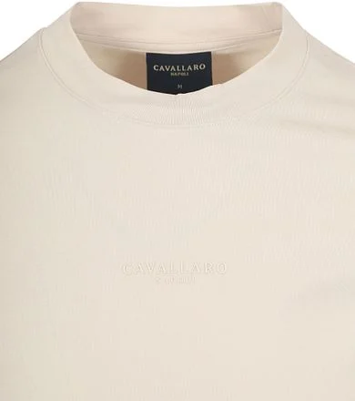 Cavallaro Darione T-Shirt Logo Ecru 117245015-180000 kopen