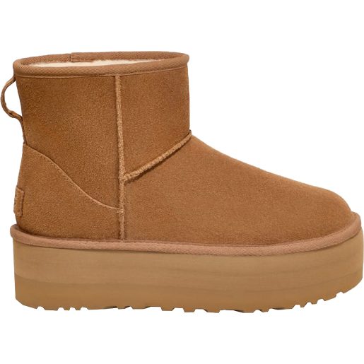 UGG Classic Mini Plateau Boots Damen chestnut