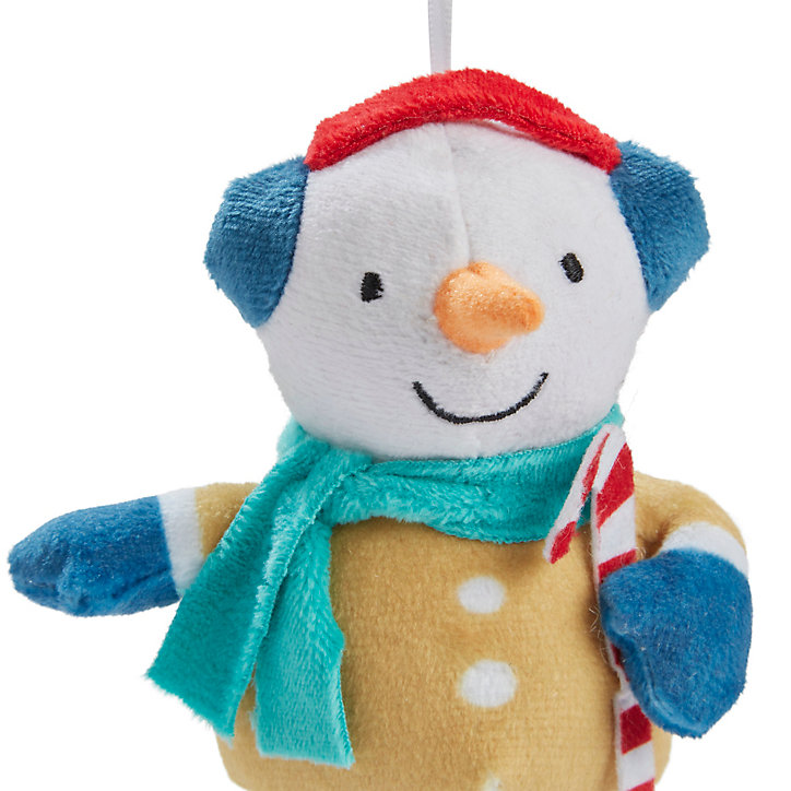 Peluche de Noël animée et musicale bonhomme de neige 11 cm