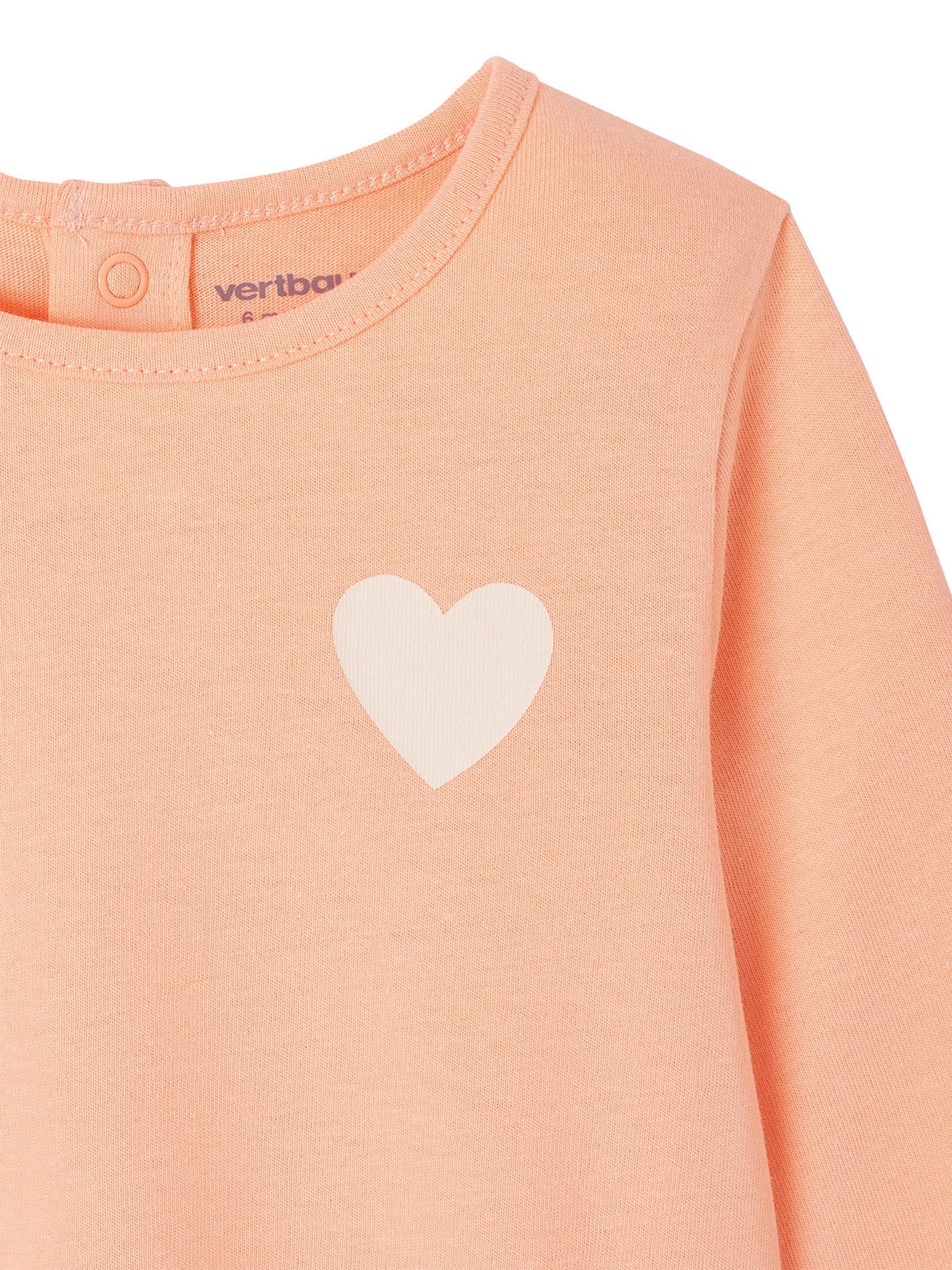 Vertbaudet 2er-Pack Baby Shirts mit Druckknöpfen BASIC wollweiß
