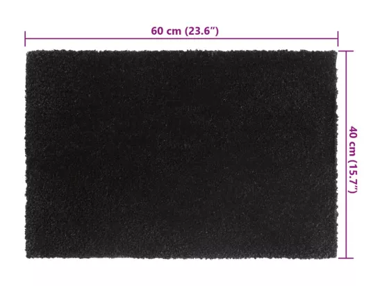Tapis de porte 2 pcs noir 40x60 cm fibre de coco touffeté