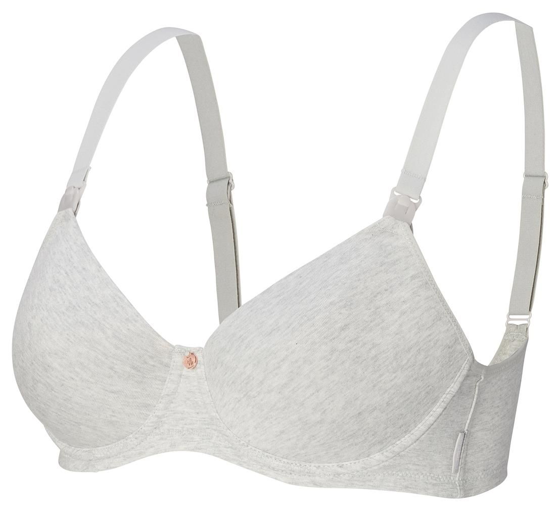 Noppies Maternity Voorgevormde voedingsbh Cotton Melange - Light Grey Melange