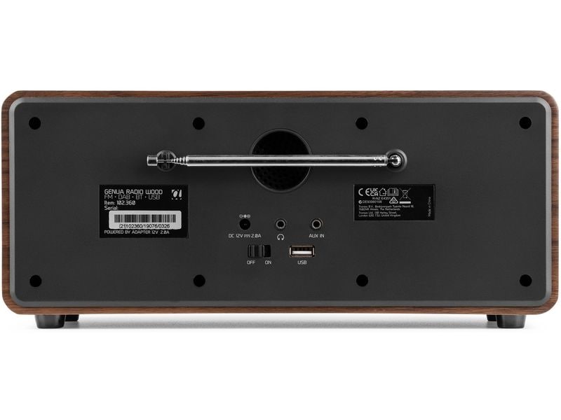 Audizio DAB  Radio Genua Braun DAB  Radio mit Stereo Lautsprecher und Bluetooth