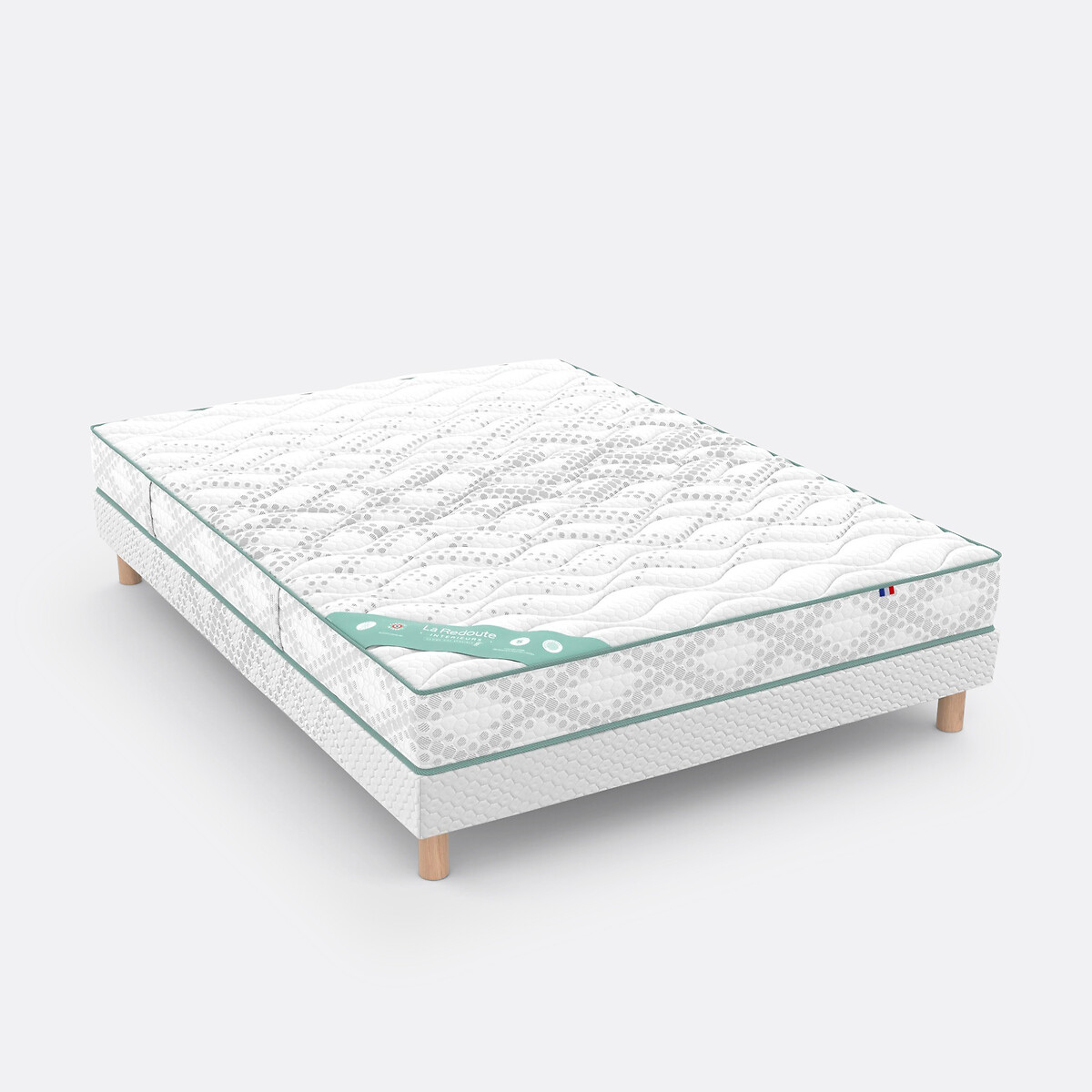 LA REDOUTE INTERIEURS<br>Conjunto de colchão e base com 660 molas, muito firme