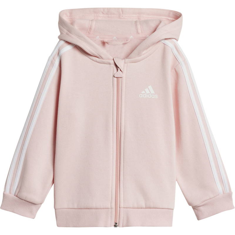 adidas 3-Stripes Full Zip Hood Joggingsæt Børn